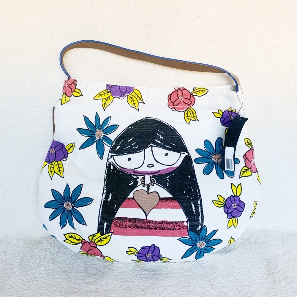 NWT Cute Marc by Marc Jacobs Miss Marc Canvas Hobo Bag​ Y2K Unique Vintage!